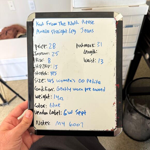 Kut From The Kloth Reese Ankle Straight Leg Jeans US Women's 00 Petite - Picture 6 of 6